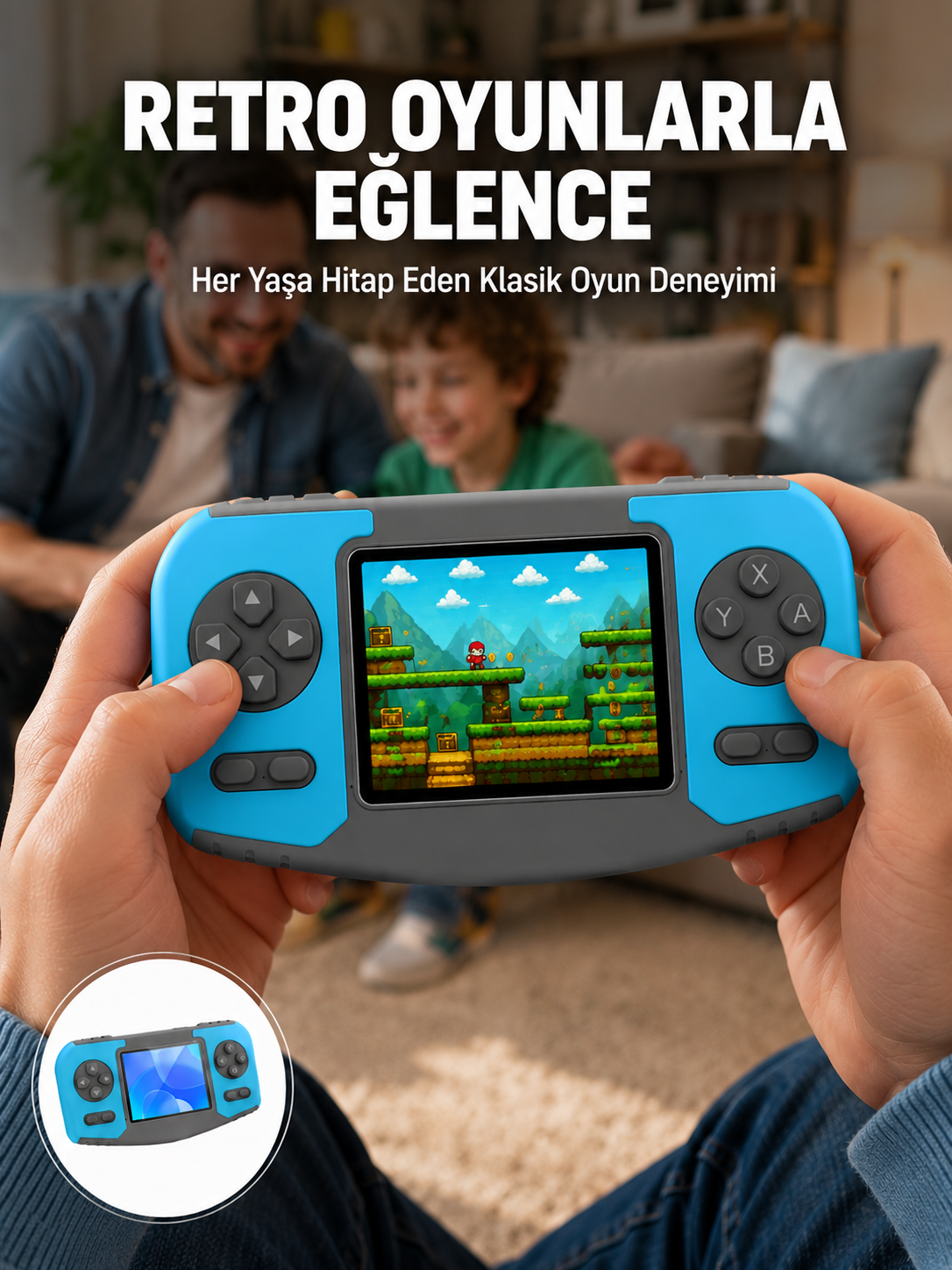 Mini Arcade Oyun Konsolu Hafif Taşınabilir Çocuk Hediyelik - Lisinya