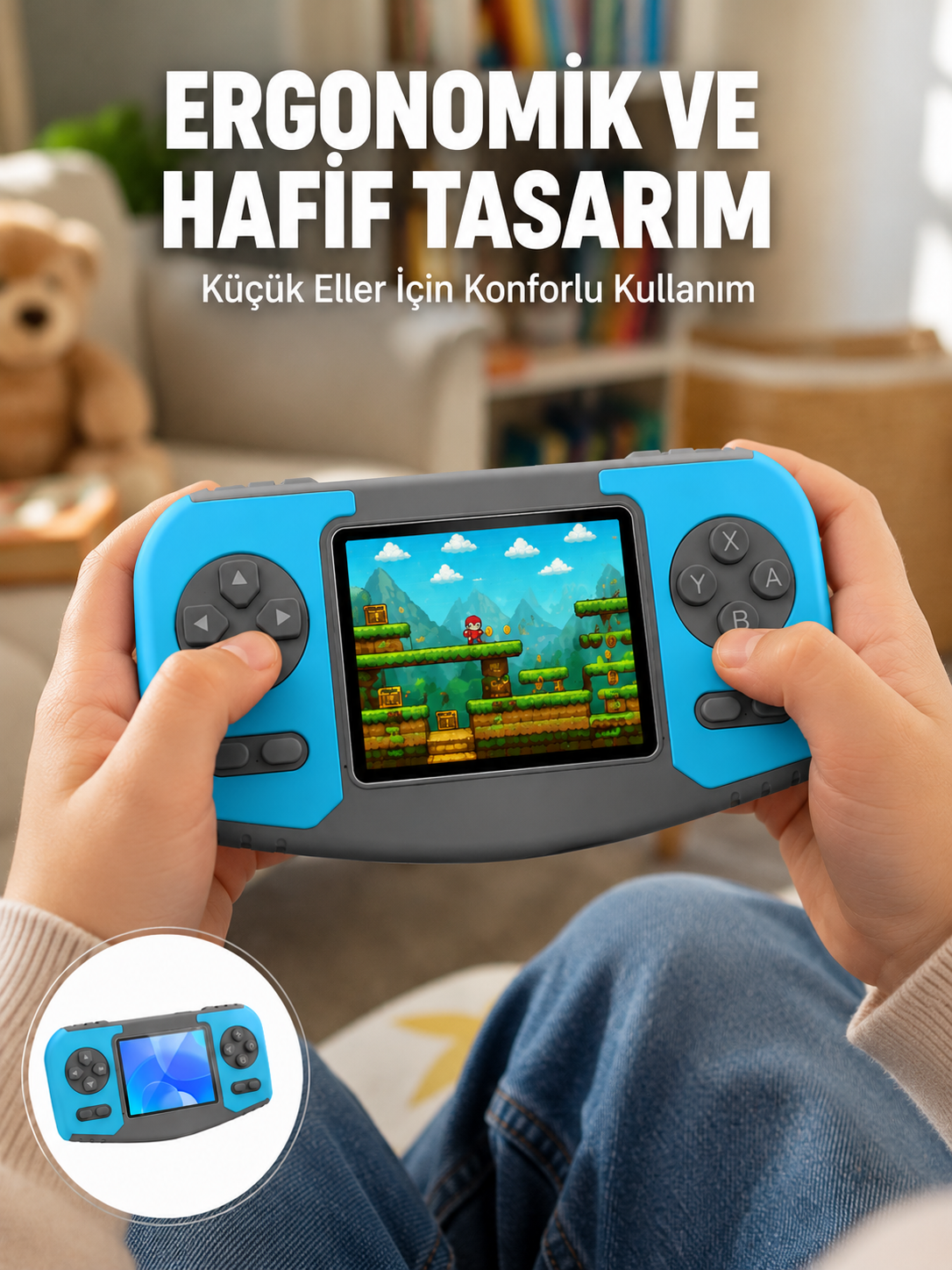 Taşınabilir El Oyun Konsolu Çocuk Gelişimine Uygun Oyun Cihazı - Lisinya Taşınabilir El Oyun Konsolu Çocuk Gelişimine Uygun Oyun Cihazı - Lisinya