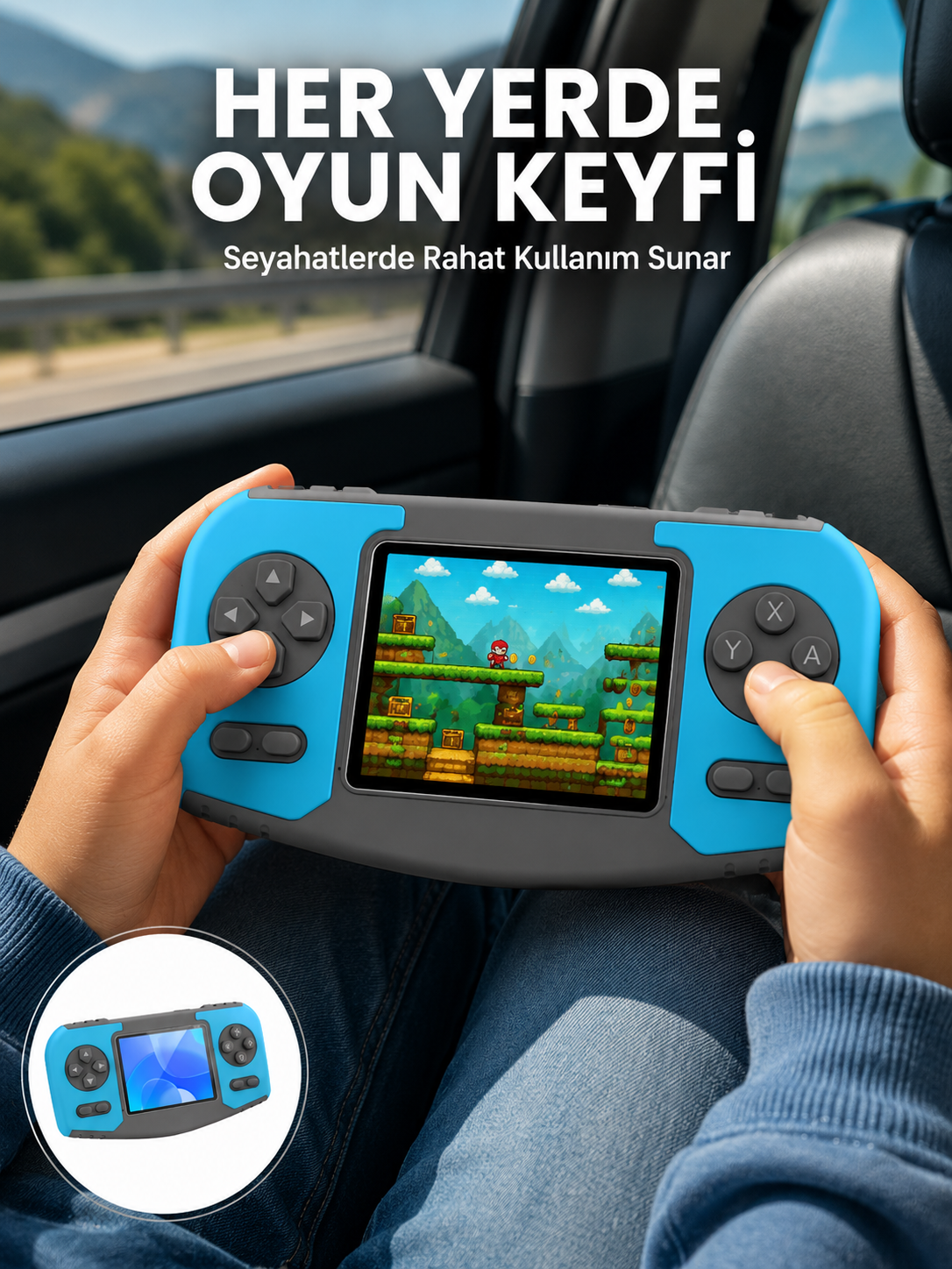Çocuklara Özel Retro Oyun Konsolu Portatif Eğlence Cihazı - Lisinya Çocuklara Özel Retro Oyun Konsolu Portatif Eğlence Cihazı - Lisinya