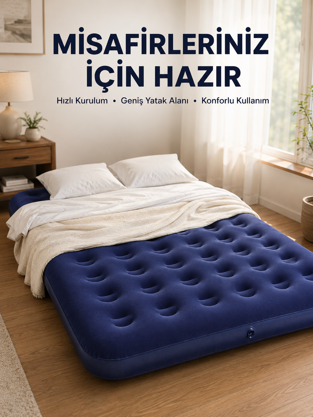 Kamp ve Festival İçin Şişirilebilir Yatak Çift Kişilik Sağlam Yapı - Lisinya Kamp ve Festival İçin Şişirilebilir Yatak Çift Kişilik Sağlam Yapı - Lisinya
