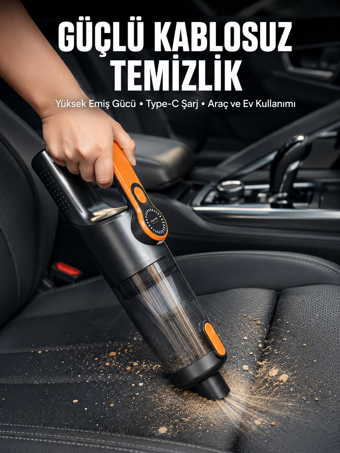 Kompakt Kablosuz Süpürge Güçlü Çekiş ve Düşük Ses Seviyesi - Lisinya