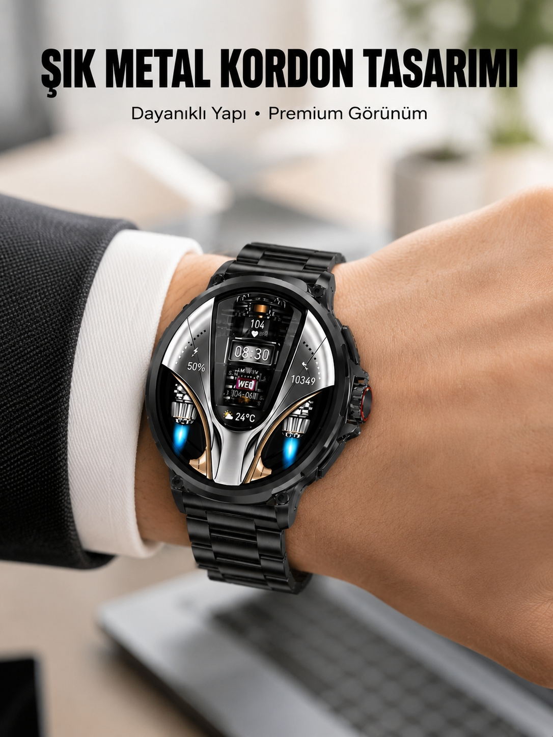 SW80 Akıllı Saat 1.93″ Ultra HD Ekran 700 mAh Batarya 3 Kordon Yeni Nesil - Lisinya