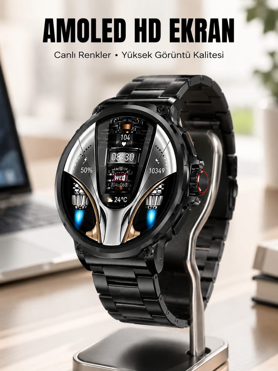 Şık Metal Kasa ve Değiştirilebilir Kordonlarla SW80 Smartwatch Yeni Nesil - Lisinya Şık Metal Kasa ve Değiştirilebilir Kordonlarla SW80 Smartwatch Yeni Nesil - Lisinya