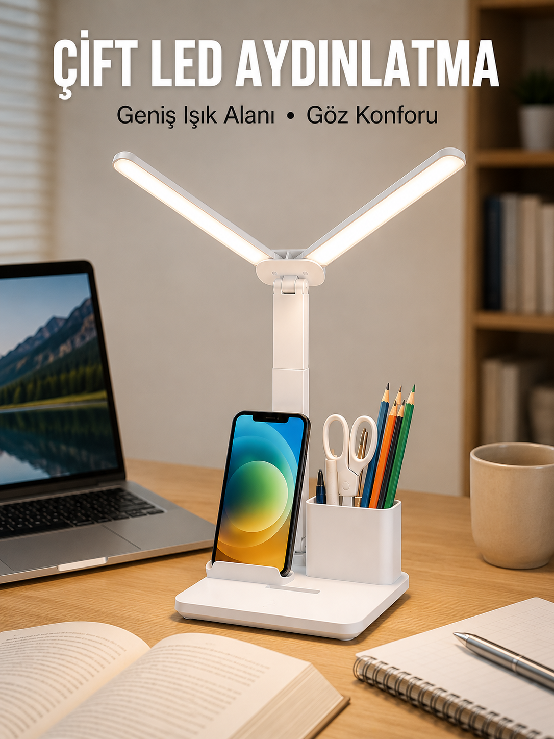 3’ü 1 Arada Çok Amaçlı Masa Lambası | Göz Yormayan Işık, Organizer Tasarım Yeni Nesil - Lisinya 3’ü 1 Arada Çok Amaçlı Masa Lambası | Göz Yormayan Işık, Organizer Tasarım Yeni Nesil - Lisinya
