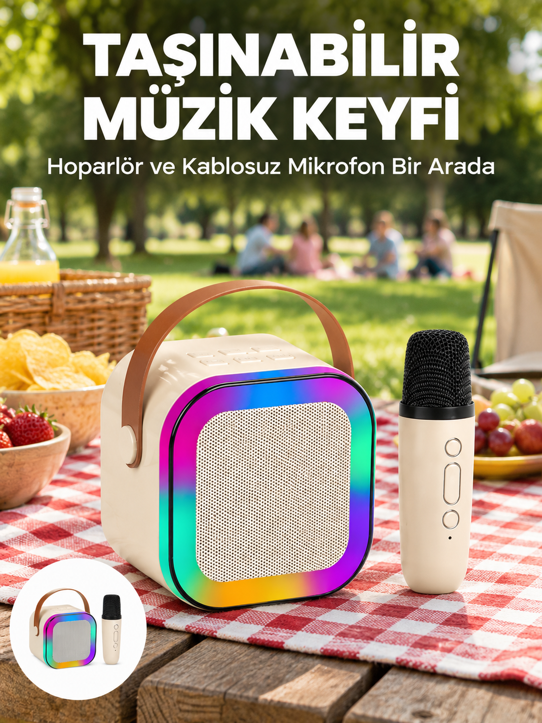 Kablosuz Karaoke Mikrofon Hoparlör Seti Güçlü Ses Çıkışı Yeni Nesil - Lisinya Kablosuz Karaoke Mikrofon Hoparlör Seti Güçlü Ses Çıkışı Yeni Nesil - Lisinya