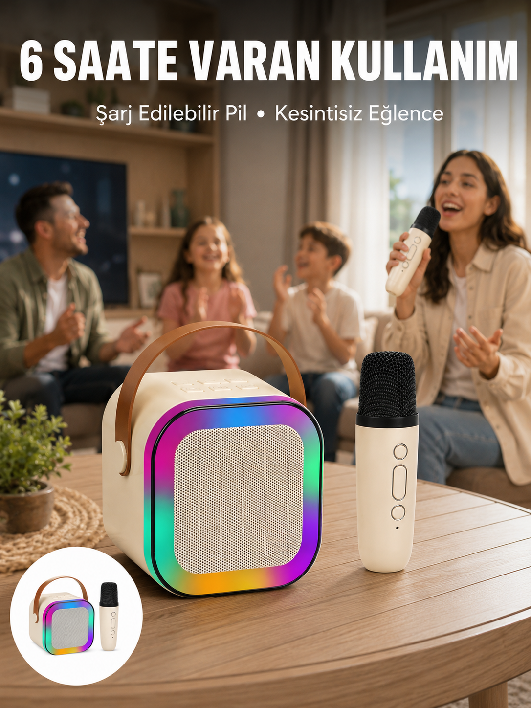 Taşınabilir Karaoke Mikrofon Seti Bluetooth Hoparlörlü Yeni Nesil - Lisinya Taşınabilir Karaoke Mikrofon Seti Bluetooth Hoparlörlü Yeni Nesil - Lisinya