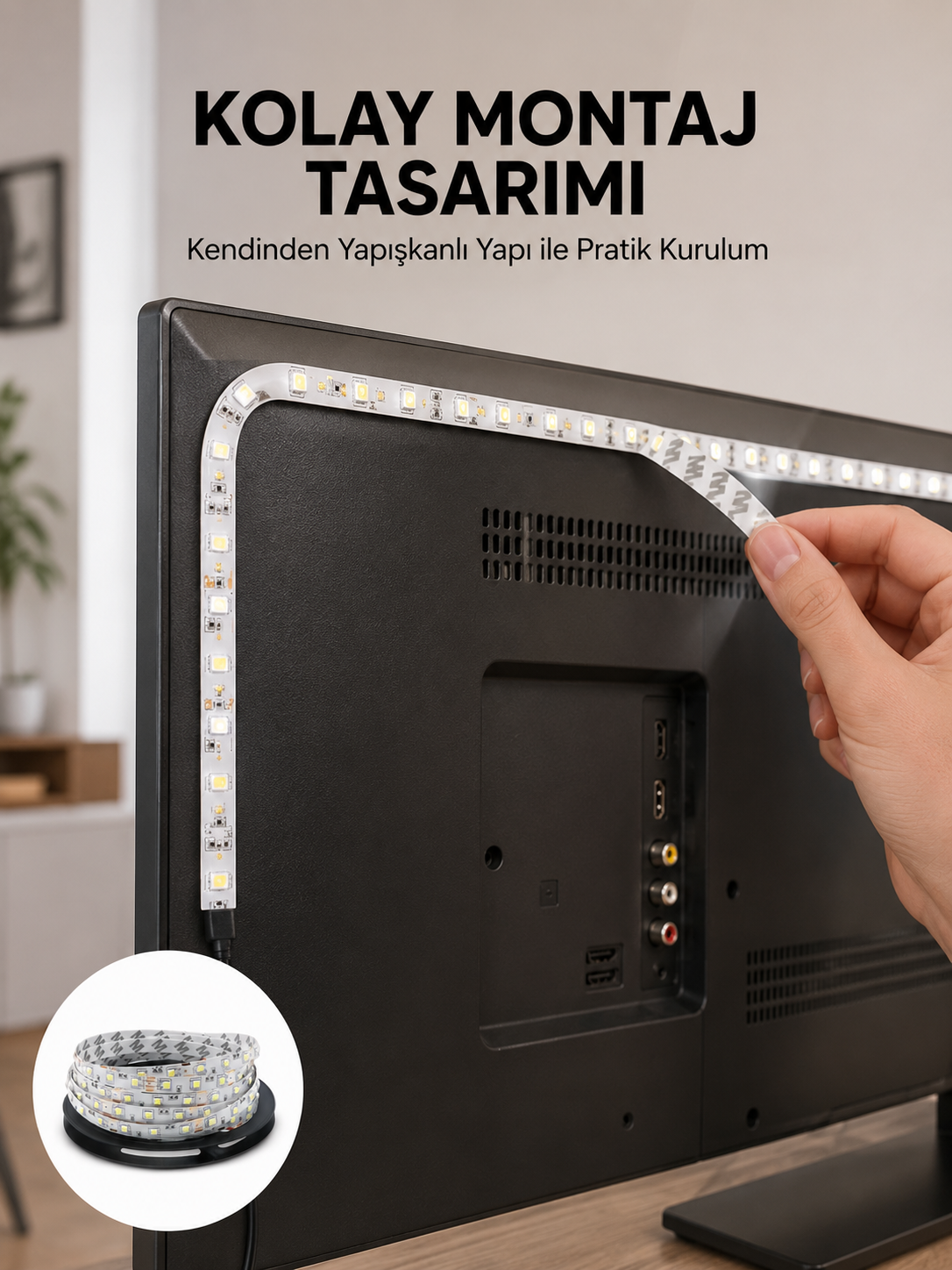 Uzaktan Kumandalı LED TV Arka Işık Şeridi Yeni Nesil - Lisinya