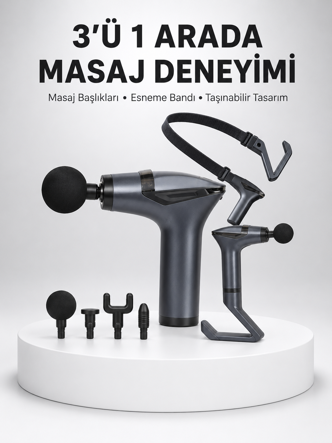 Titreşimli Şarjlı Masaj Aleti 3in1 Fonksiyonel Çok Amaçlı Model Yeni Nesil - Lisinya