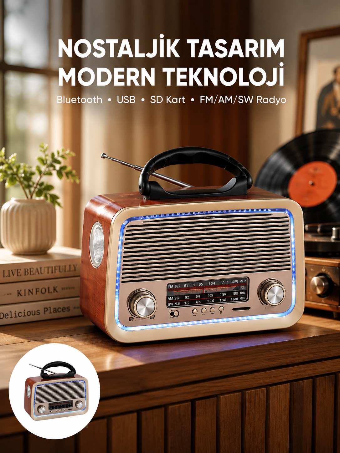 Nostalji Bluetooth Radyo FM AM SW Ahşap Eskitme Tasarım Yeni Nesil - Lisinya Nostalji Bluetooth Radyo FM AM SW Ahşap Eskitme Tasarım Yeni Nesil - Lisinya