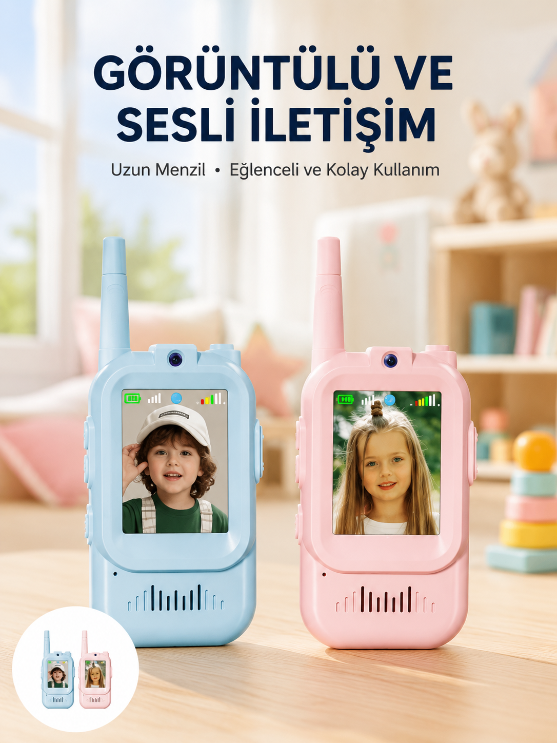 Uzun Menzilli Video Walkie Talkie Eğitici ve Eğlenceli Oyuncak - Lisinya Uzun Menzilli Video Walkie Talkie Eğitici ve Eğlenceli Oyuncak - Lisinya