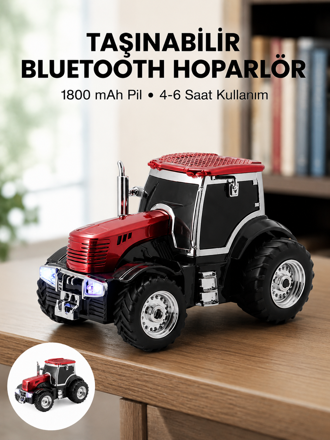 Taşınabilir Nostaljik Araç Tasarımlı Bluetooth Hoparlör - Lisinya Taşınabilir Nostaljik Araç Tasarımlı Bluetooth Hoparlör - Lisinya