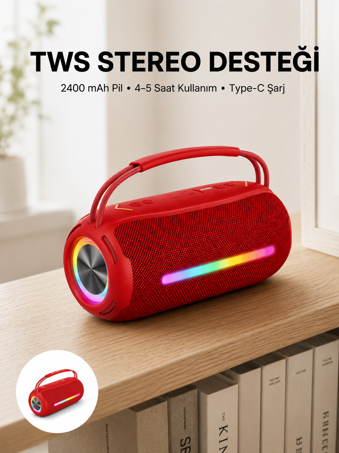 Bluetooth Kablosuz Hoparlör – Taşınabilir, Güçlü Ses - Lisinya Bluetooth Kablosuz Hoparlör – Taşınabilir, Güçlü Ses - Lisinya