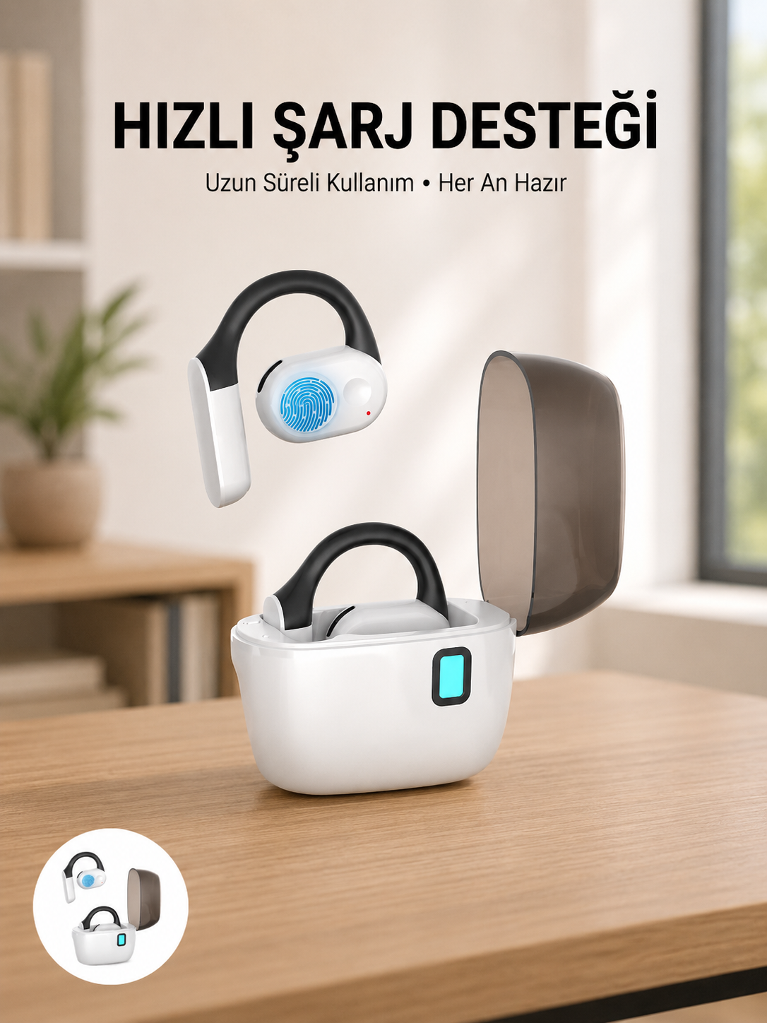 TWS Bluetooth Kulaklık – Otomatik Şarj, Taşınabilir Şarj Kutusu Yeni Nesil - Lisinya