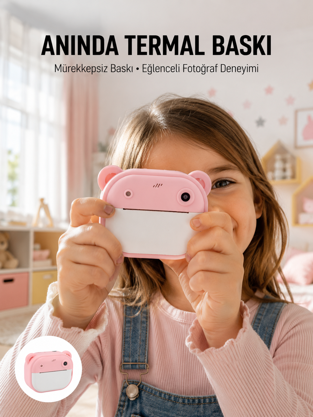 Termal Baskılı HD Şipşak Kamera 24MP Çift Lensli 32GB Hafızalı - Lisinya