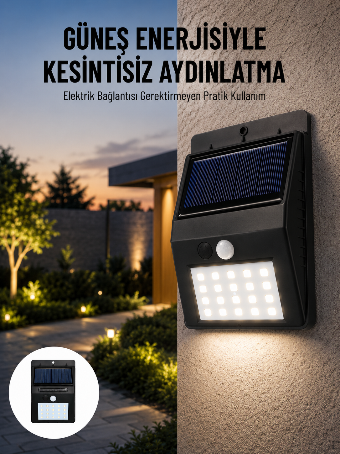 Solar Dekoratif Lambası Sensörlü Led Işık Bahçe Aydınlatma Yeni Nesil - Lisinya Solar Dekoratif Lambası Sensörlü Led Işık Bahçe Aydınlatma Yeni Nesil - Lisinya