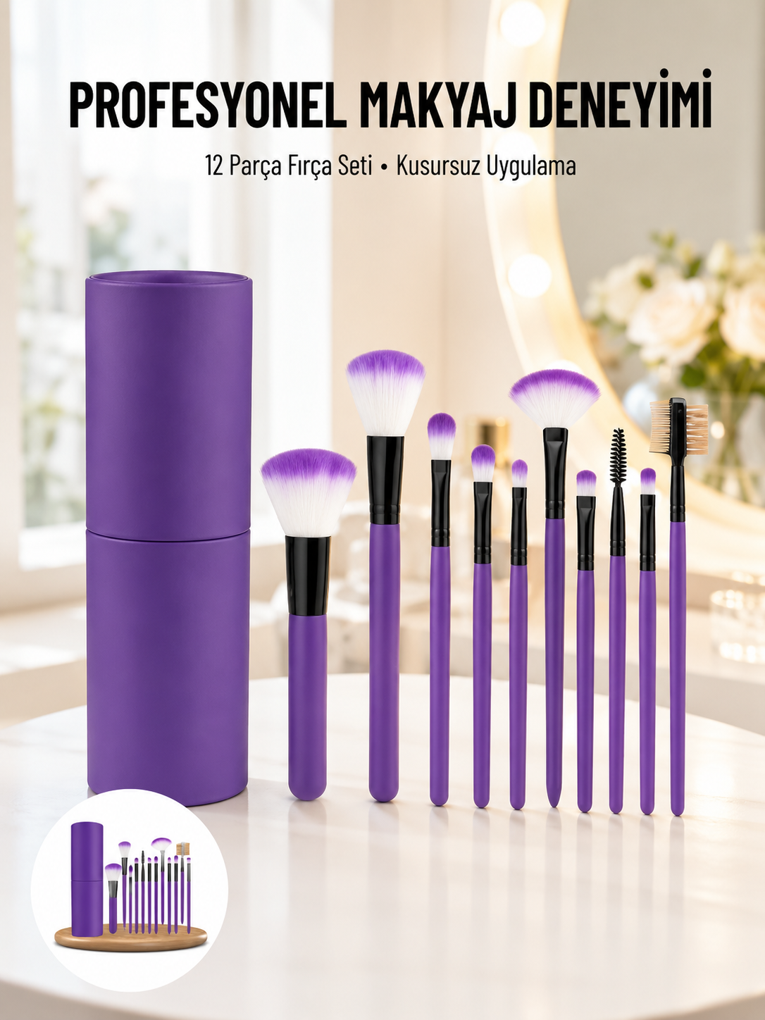 12 Parça Makyaj Fırçası Yumuşak Kıllı Profesyonel Fırça Seti Yüksek Kaliteli Pürüzsüz - Lisinya 12 Parça Makyaj Fırçası Yumuşak Kıllı Profesyonel Fırça Seti Yüksek Kaliteli Pürüzsüz - Lisinya
