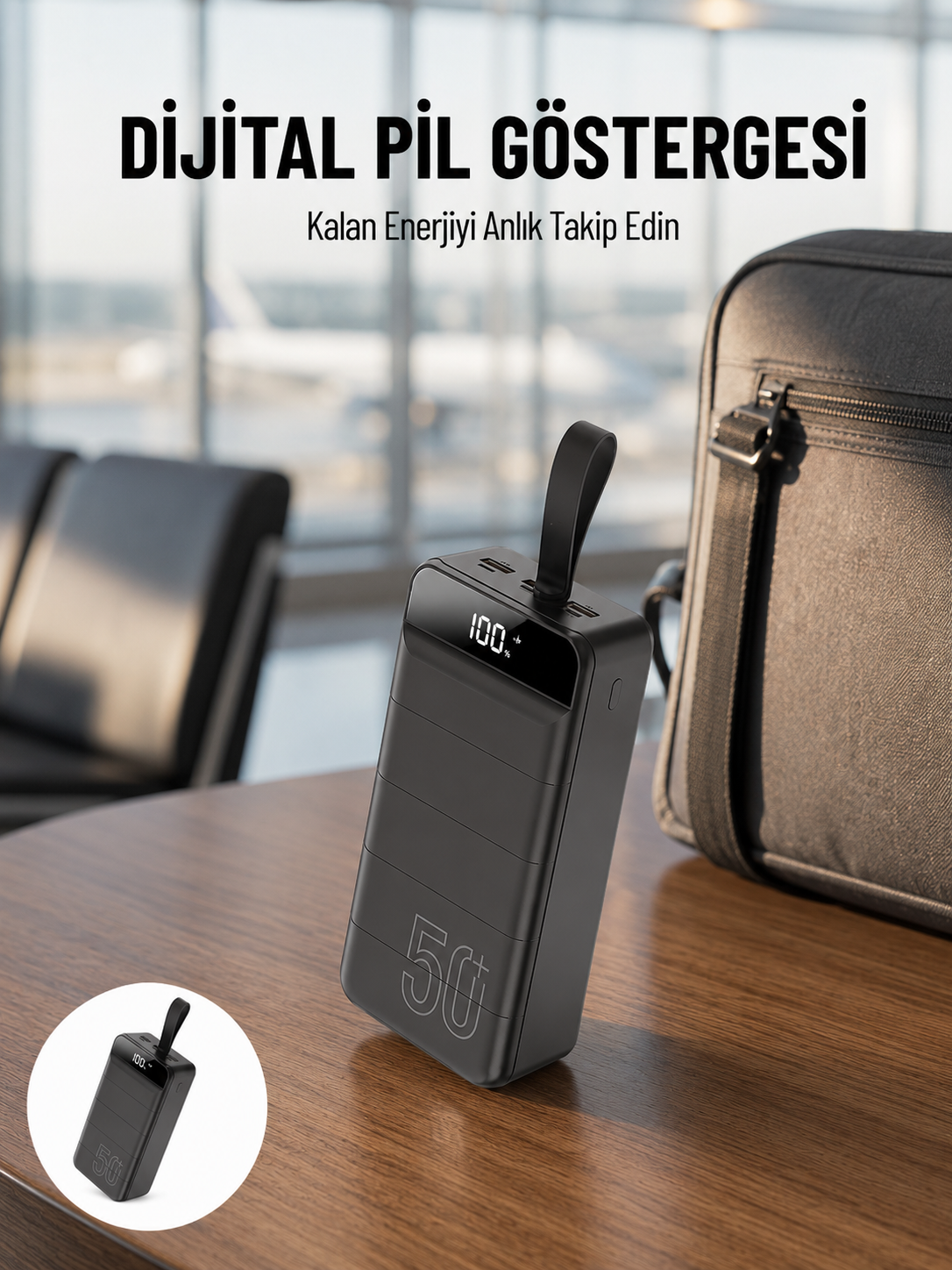 Powerbank 50.000 Mah Dijital Göstergeli Taşınabilir 4 Portlu Hızlı Powerbank Yeni Nesil - Lisinya Powerbank 50.000 Mah Dijital Göstergeli Taşınabilir 4 Portlu Hızlı Powerbank Yeni Nesil - Lisinya