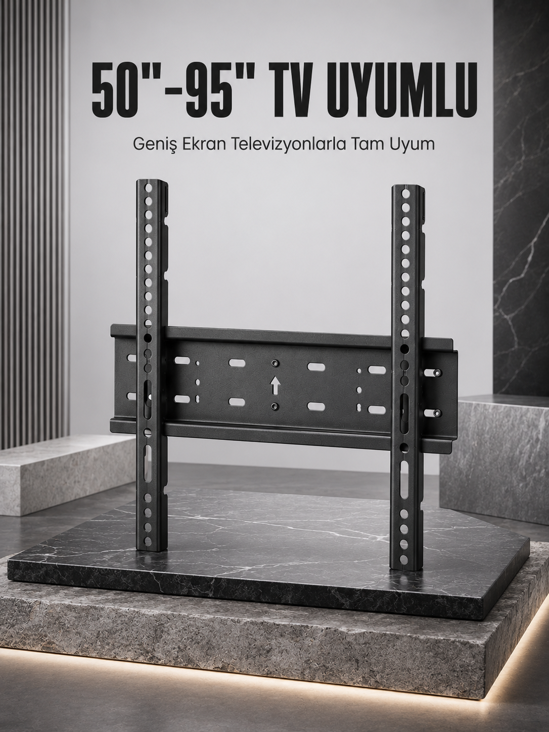 TV Duvar Askı Aparatı 50-95 İnç Uyumlu Güvenli Sabit Montaj - Lisinya