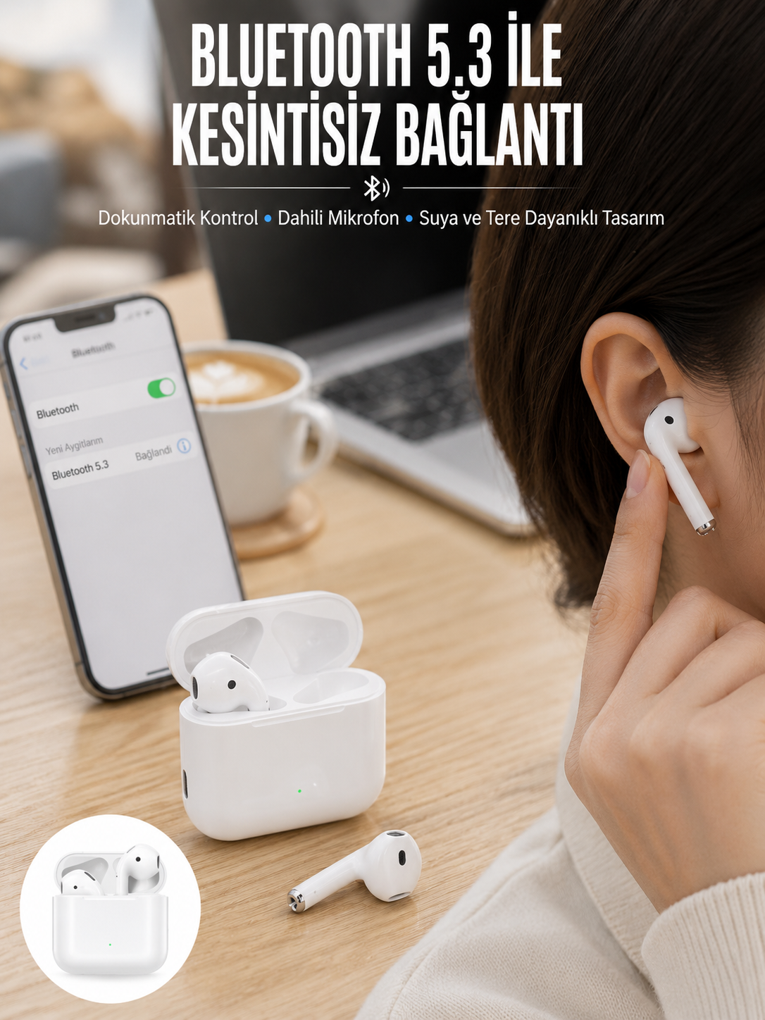2.Nesil Yeni Model TWS Bluetooth Kulaklık Dokunmatik Kontrol Yüksek Ses Kaliteli Yeni Nesil - Lisinya 2.Nesil Yeni Model TWS Bluetooth Kulaklık Dokunmatik Kontrol Yüksek Ses Kaliteli Yeni Nesil - Lisinya