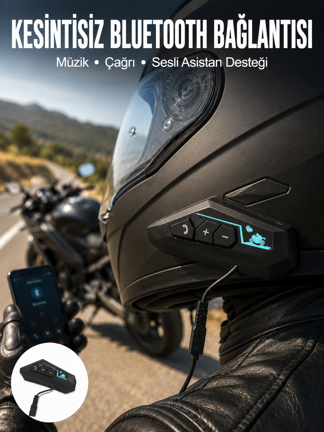 Kask Kulaklık Bluetooth Motosiklet Kulaklık Intercom Su Geçirmez - Lisinya Kask Kulaklık Bluetooth Motosiklet Kulaklık Intercom Su Geçirmez - Lisinya