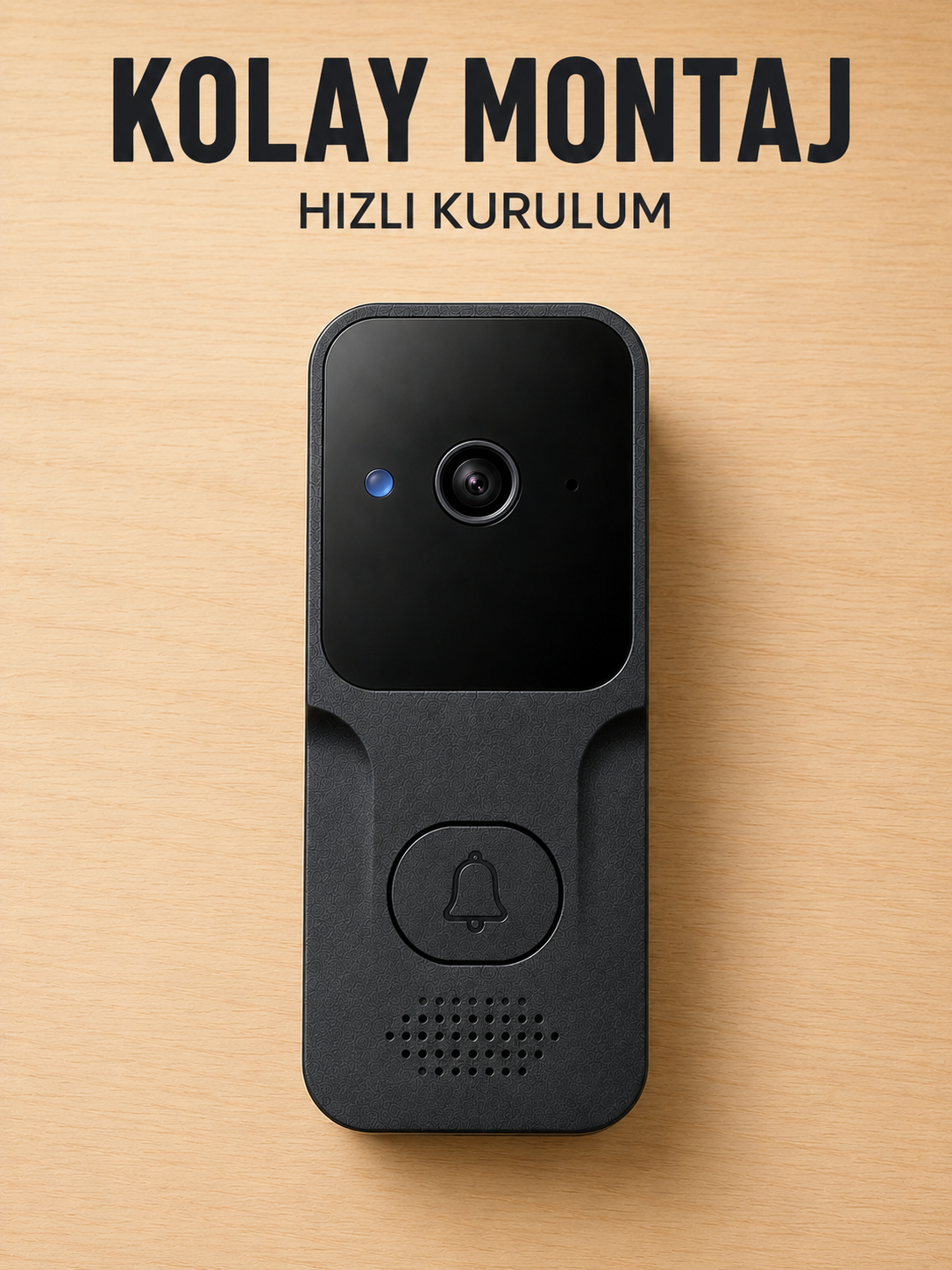 Akıllı Görüntülü Kapı Zili HD Kamera, Hareket Bildirimi ve Kablosuz Kurulum - Lisinya
