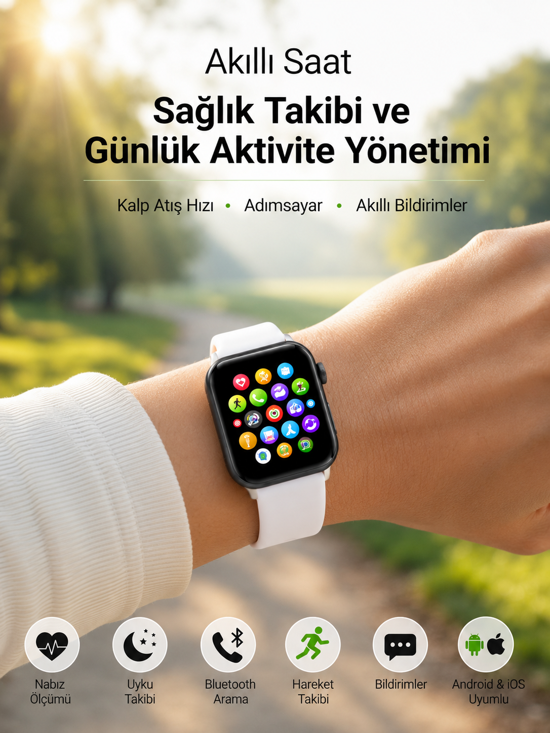 Bluetooth Telefon Görüşmesi ve Akıllı Bildirim Özellikleriyle Günlük Hayatınızı Kolaylaştıran Akıllı Saat - Lisinya