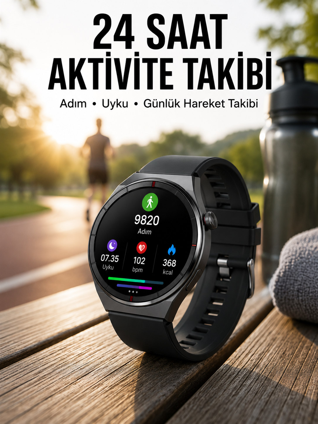Akıllı Saat Bluetooth Bağlantılı Amoled Ekran Uyku ve Sağlık Takibi Yeni Nesil - Lisinya