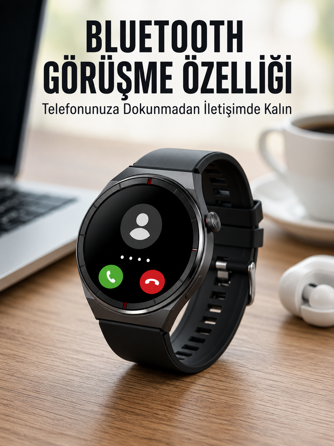 Akıllı Saat Nabız Sensörlü Bildirim Görebilen Spor Modları GPS Takibi Yeni Nesil - Lisinya