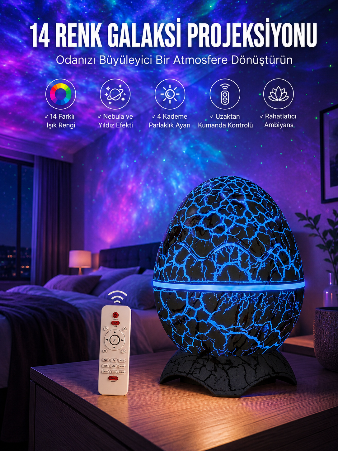 Yumurta Şeklinde Su Dalgalı Bluetooth Speaker Lamba Renkli Şarjlı Yeni Nesil - Lisinya Yumurta Şeklinde Su Dalgalı Bluetooth Speaker Lamba Renkli Şarjlı Yeni Nesil - Lisinya