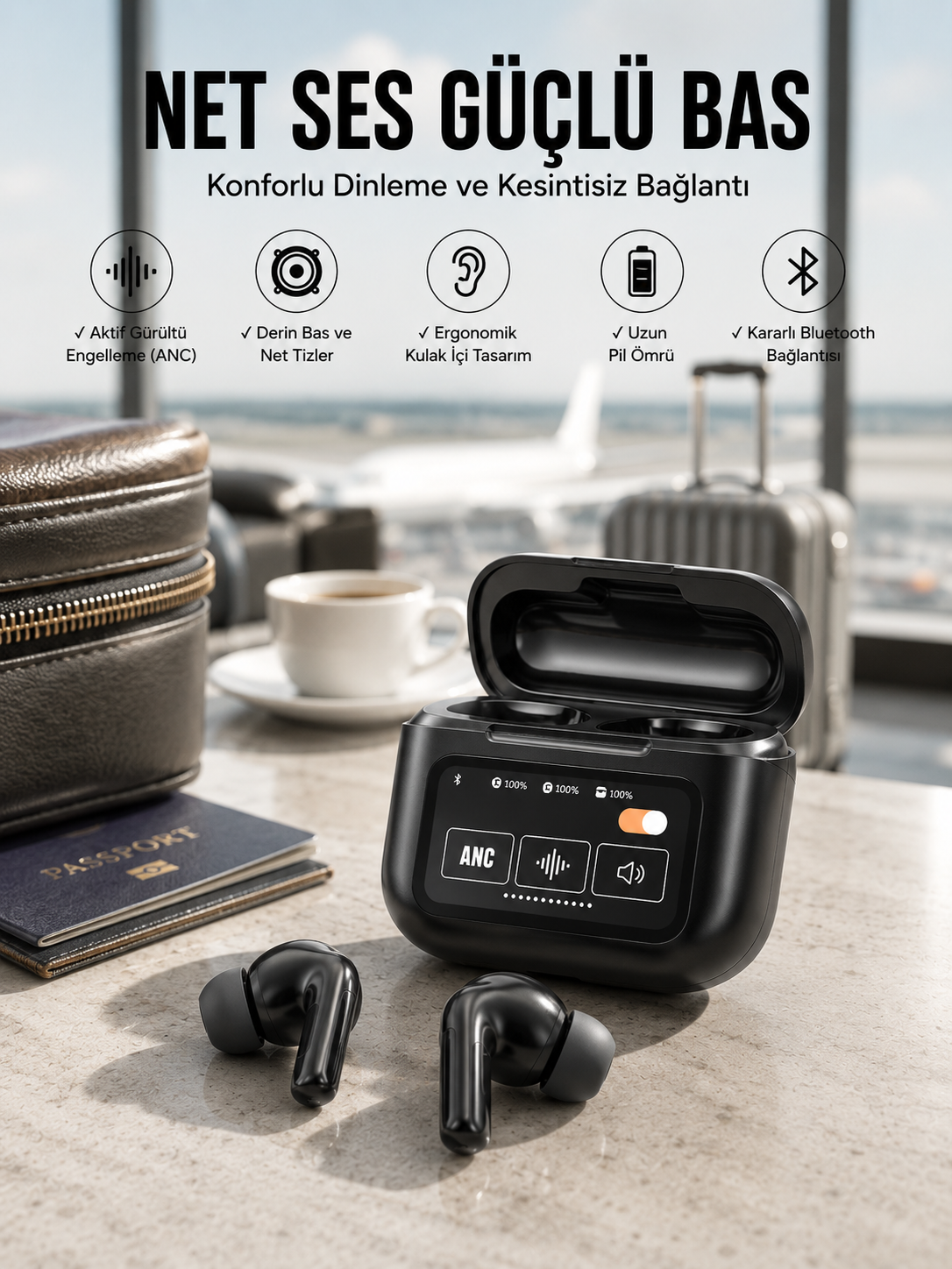Yeni Nesil Bluetooth Kulaklık Ekranlı Yüksek Ses Kaliteli Uzun Şarj Süreli - Lisinya Yeni Nesil Bluetooth Kulaklık Ekranlı Yüksek Ses Kaliteli Uzun Şarj Süreli - Lisinya