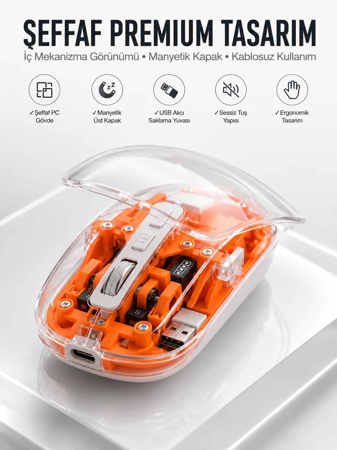 Fare Mouse Çift Modlu Kablosuz Bağlantılı 2.4GHz Destekli Yeni Nesil - Lisinya Fare Mouse Çift Modlu Kablosuz Bağlantılı 2.4GHz Destekli Yeni Nesil - Lisinya