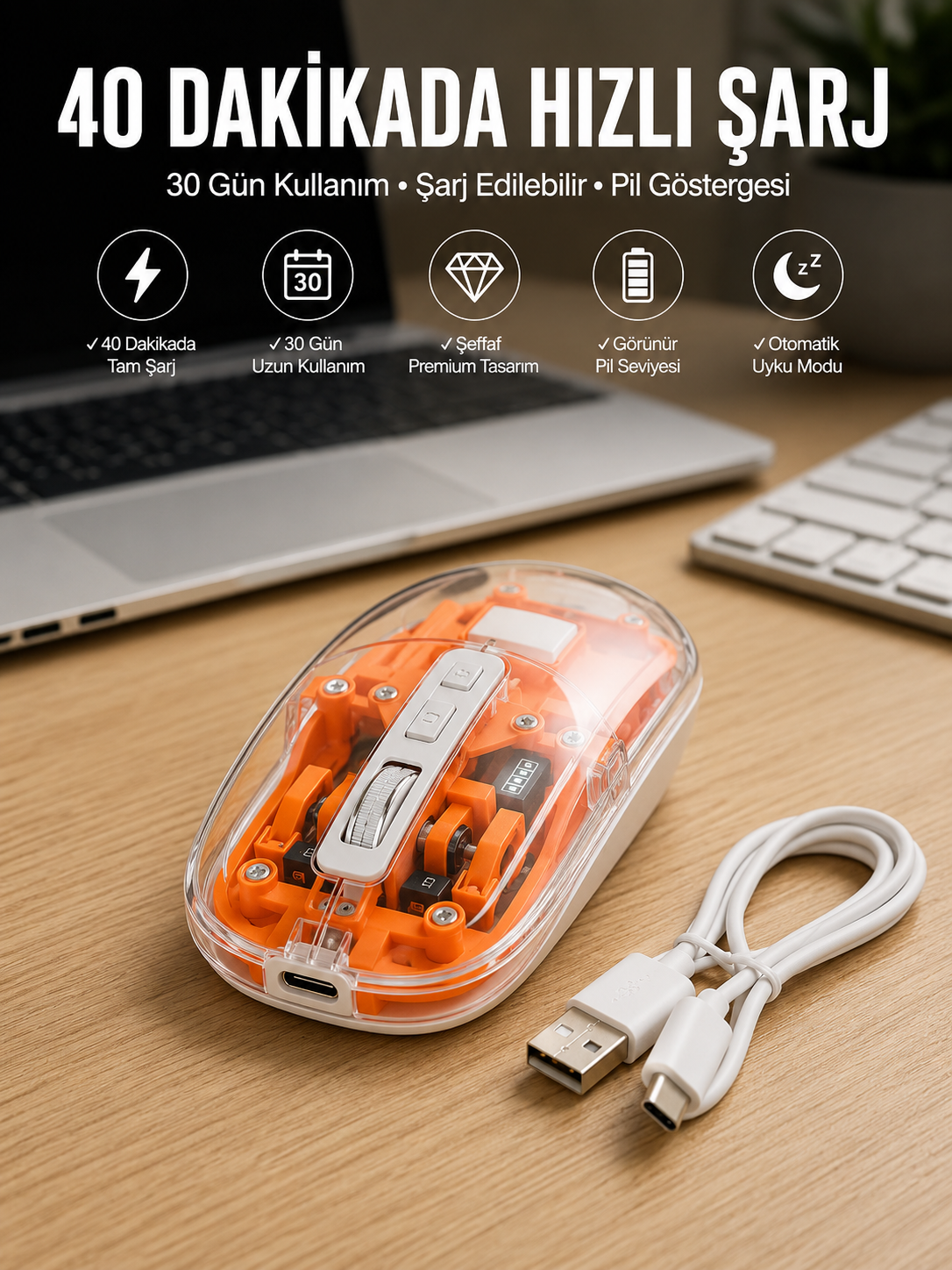 Sessiz Kablosuz USB Girişli Mouse Fare Yüksek Performanslı Yeni Nesil - Lisinya Sessiz Kablosuz USB Girişli Mouse Fare Yüksek Performanslı Yeni Nesil - Lisinya