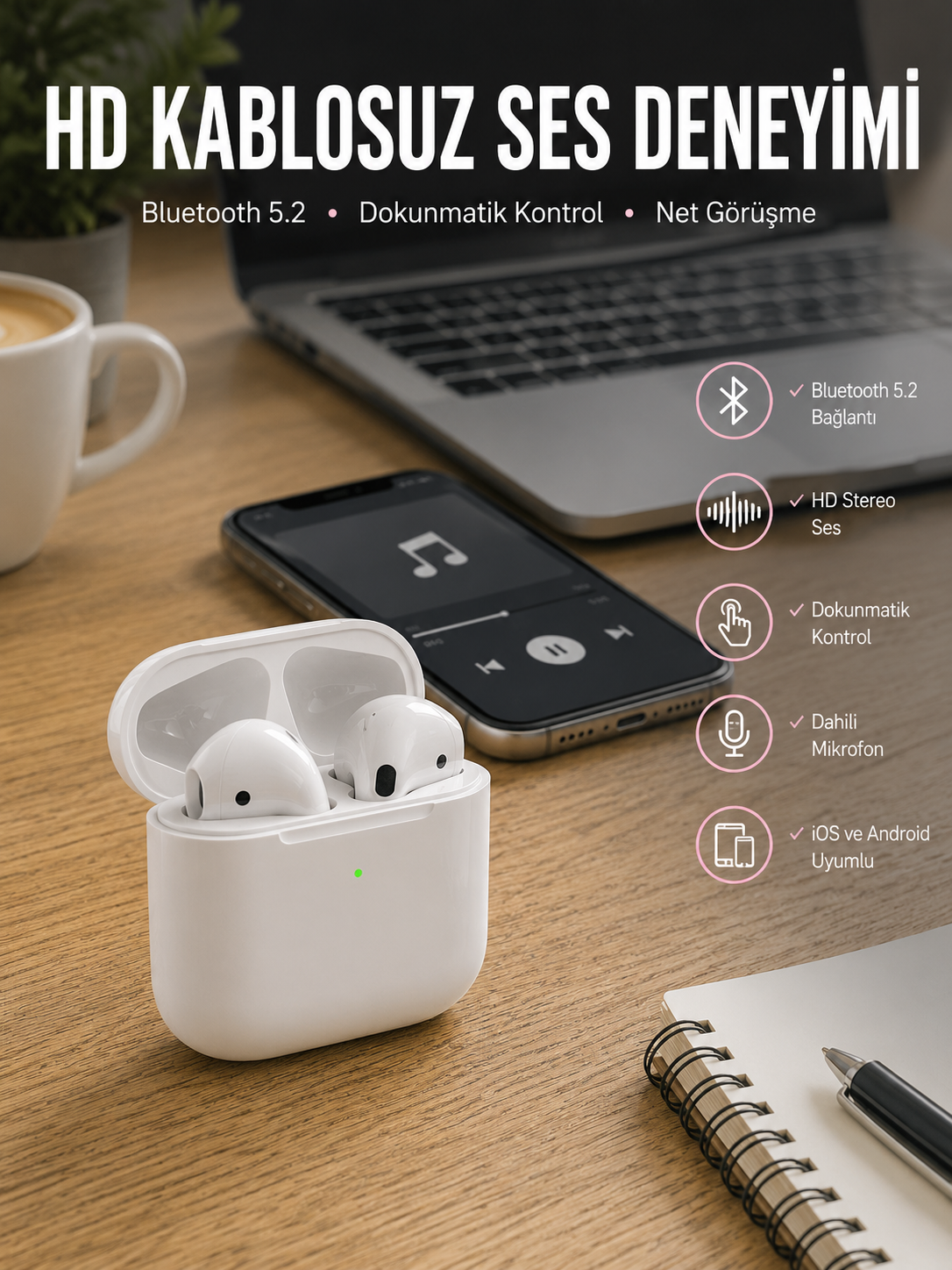 Yeni Nesil Bluetooth Kulaklık Eller Serbest Aramalar ve Yüksek Kaliteli Ses İçin İdeal Kulaklık - Lisinya Yeni Nesil Bluetooth Kulaklık Eller Serbest Aramalar ve Yüksek Kaliteli Ses İçin İdeal Kulaklık - Lisinya
