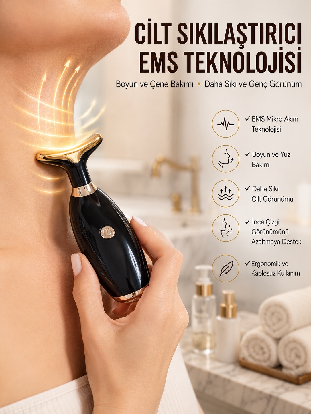 Yüz Ve Boyun Kırşıklık Giderici Ems Güzellik Cihazı Gıdık,Sarkma,Kırışıklık Yüz Masaj Aleti - Lisinya Yüz Ve Boyun Kırşıklık Giderici Ems Güzellik Cihazı Gıdık,Sarkma,Kırışıklık Yüz Masaj Aleti - Lisinya