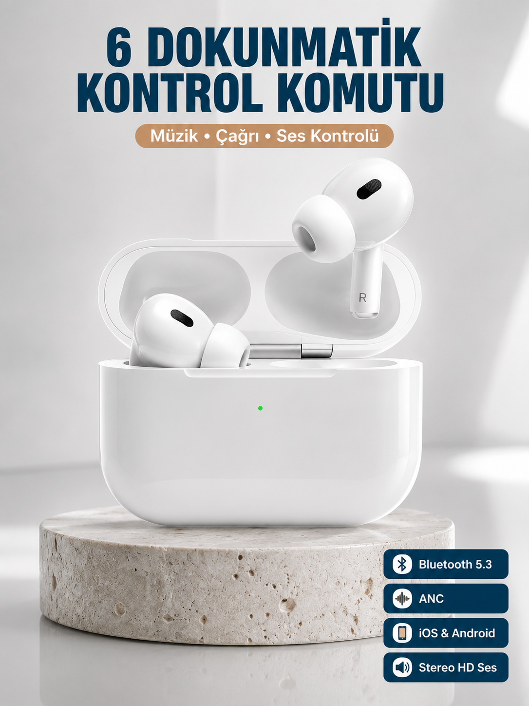 Yeni Nesil Pro Bluetooth Kulaklık Android ve İOS Uyumlu Dokunmatik Kontrol - Lisinya