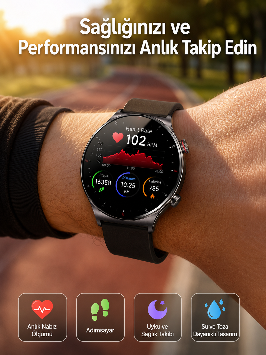 Çok Fonksiyonlu Akıllı Saat Bluetooth Bağlantılı Çağrı Cevaplayabilen Uzun Pil Ömrü Yeni Nesil - Lisinya