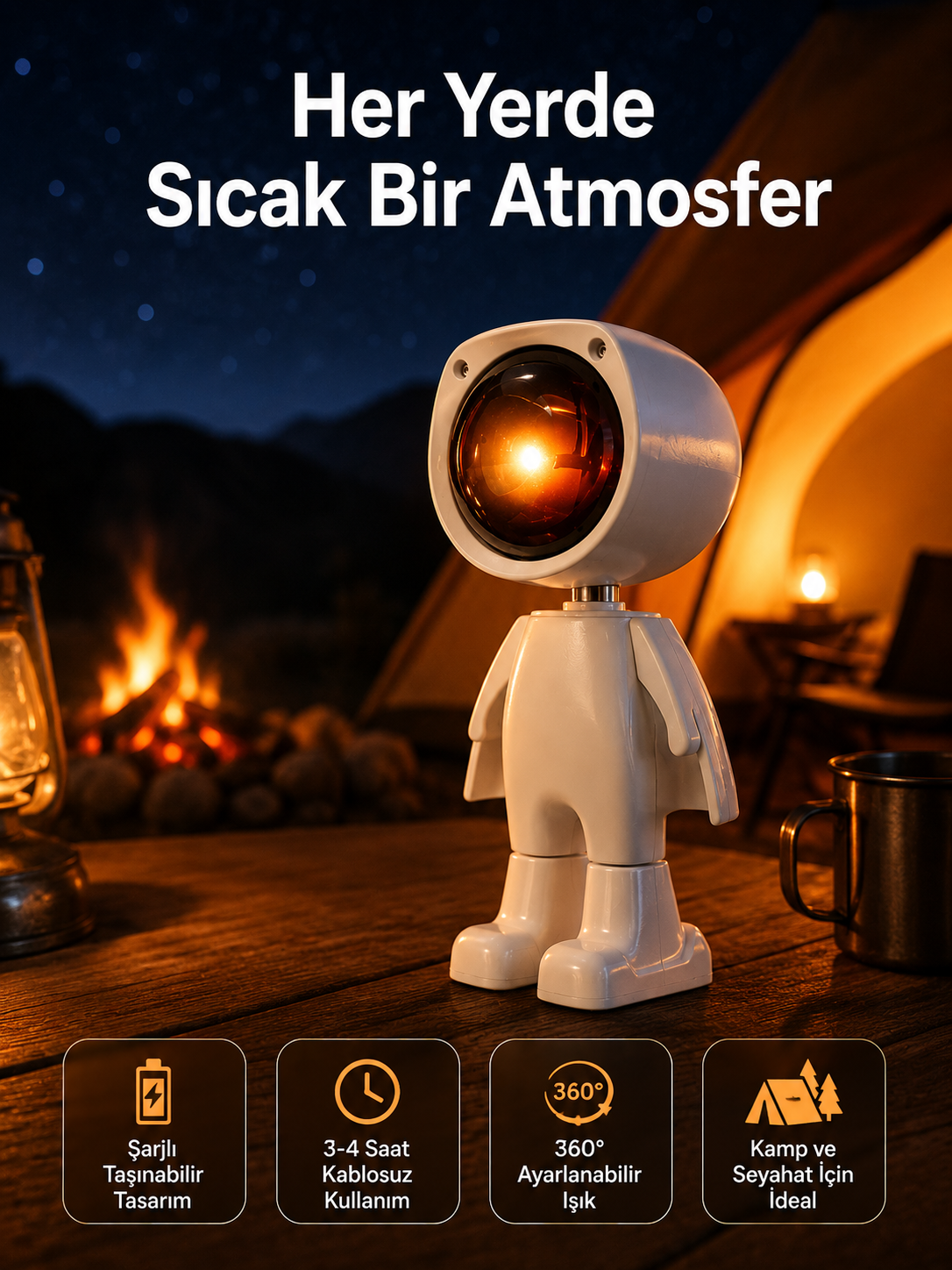Projektör Atmosfer Işık Lambası Projektör Güneş Lambası Masa Lambası - Lisinya Projektör Atmosfer Işık Lambası Projektör Güneş Lambası Masa Lambası - Lisinya