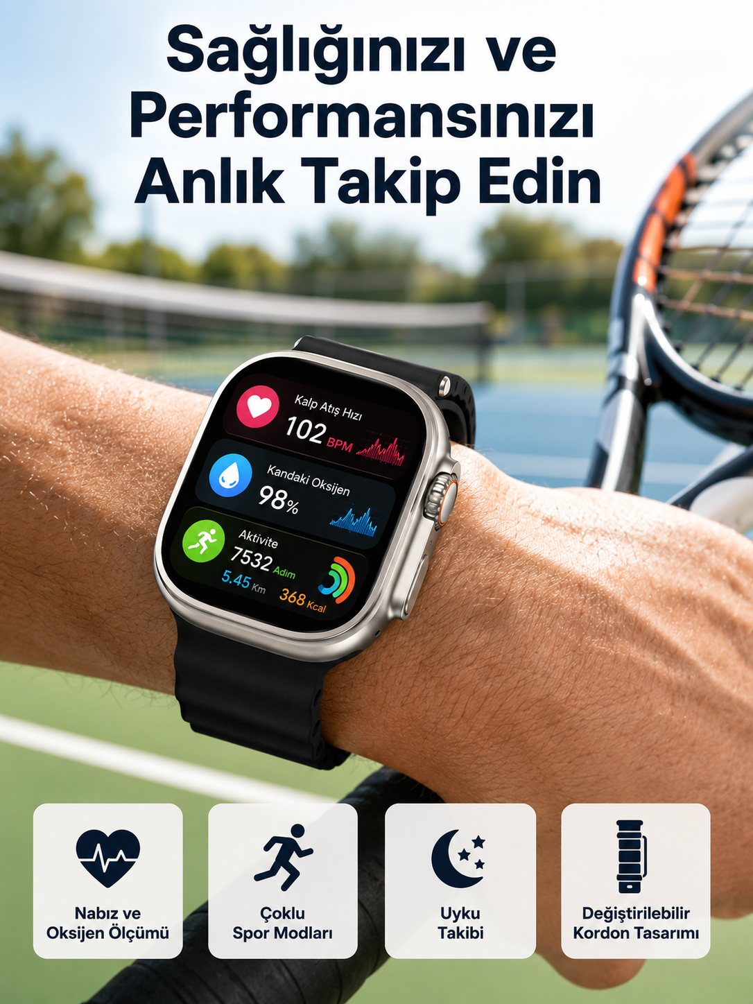 Akıllı Saat Çok Fonksiyonlu Unısex Sosyal Medya Girişli Bluetooth Bağlantılı - Lisinya Akıllı Saat Çok Fonksiyonlu Unısex Sosyal Medya Girişli Bluetooth Bağlantılı - Lisinya
