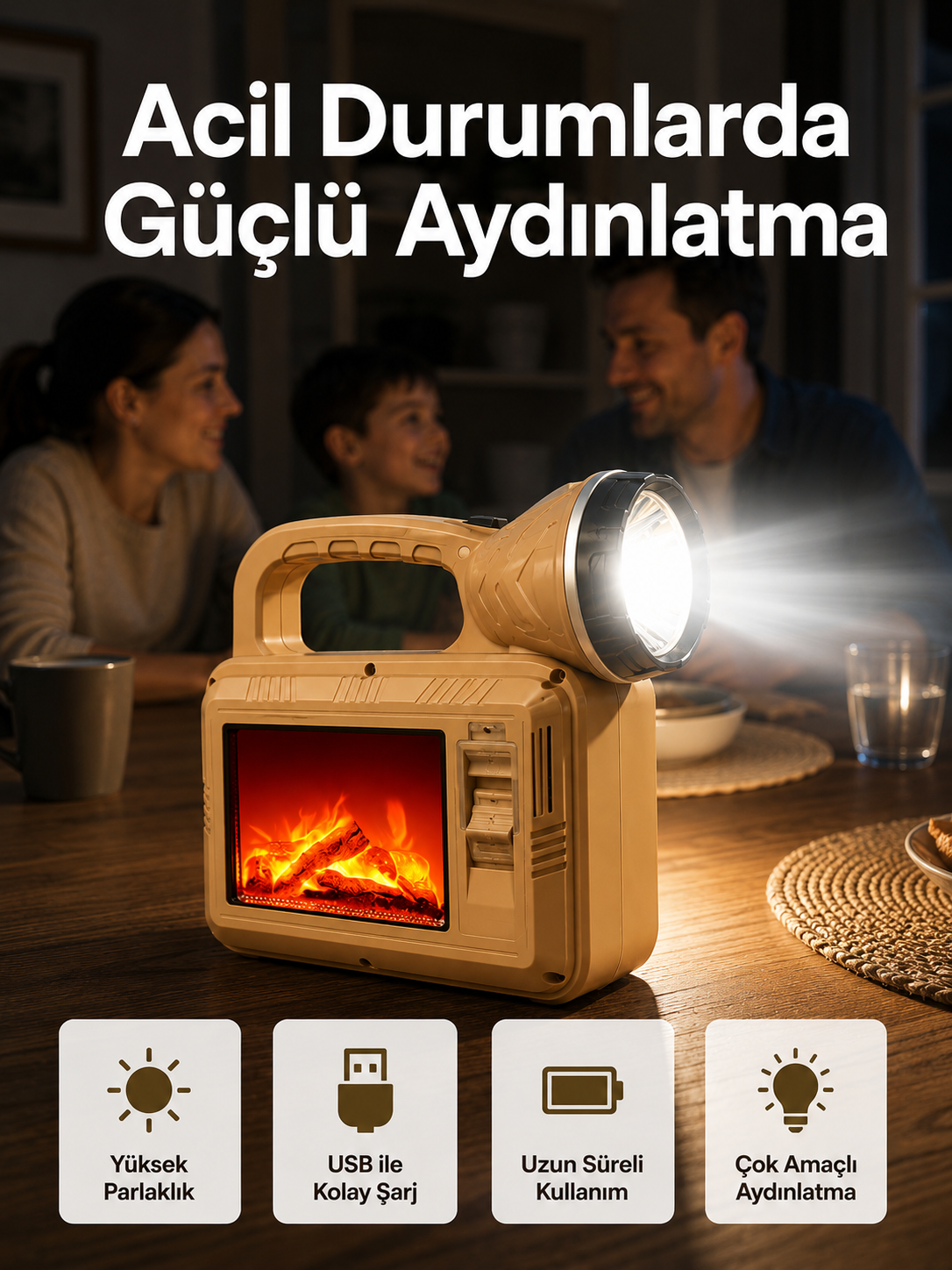 Solar Alev Lambası – Kamp, Bahçe ve Dış Mekan İçin - Lisinya Solar Alev Lambası – Kamp, Bahçe ve Dış Mekan İçin - Lisinya