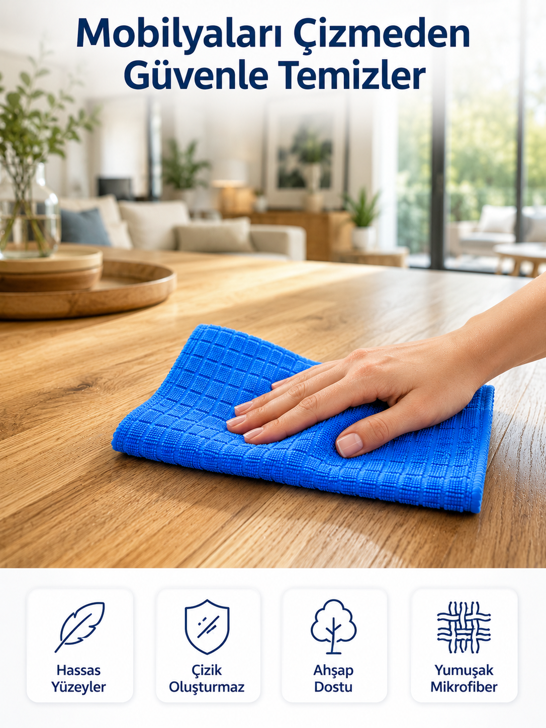 Profesyonel Mikrofiber Temizlik Bezi Çok Amaçlı Yüksek Emici Çizmeyen Temizlik Bezi 40x40 cm - Lisinya Profesyonel Mikrofiber Temizlik Bezi Çok Amaçlı Yüksek Emici Çizmeyen Temizlik Bezi 40x40 cm - Lisinya