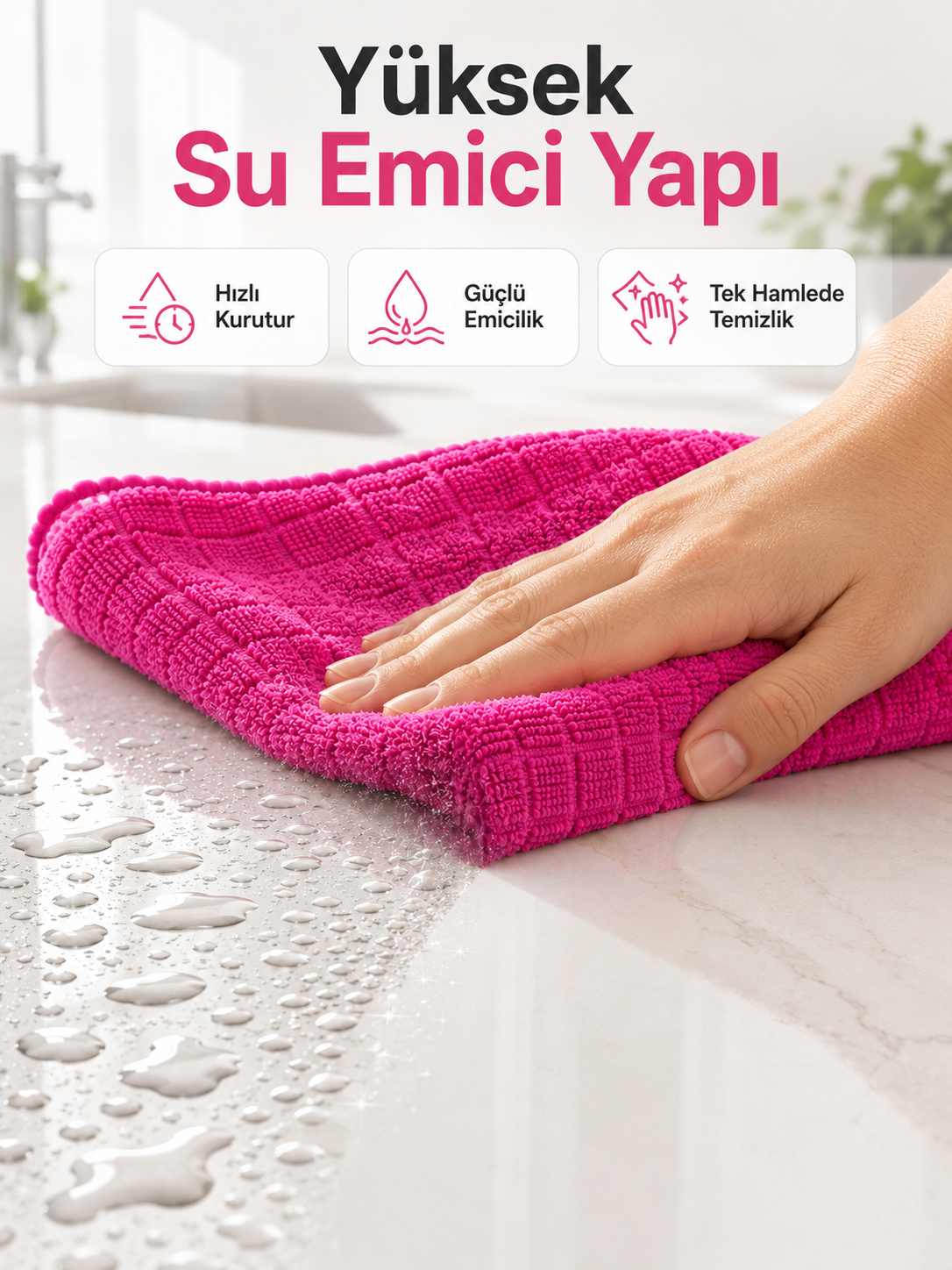 Mikrofiber Temizlik Bezi Cam, Ayna, Mobilya ve Tezgah İçin - Lisinya Mikrofiber Temizlik Bezi Cam, Ayna, Mobilya ve Tezgah İçin - Lisinya