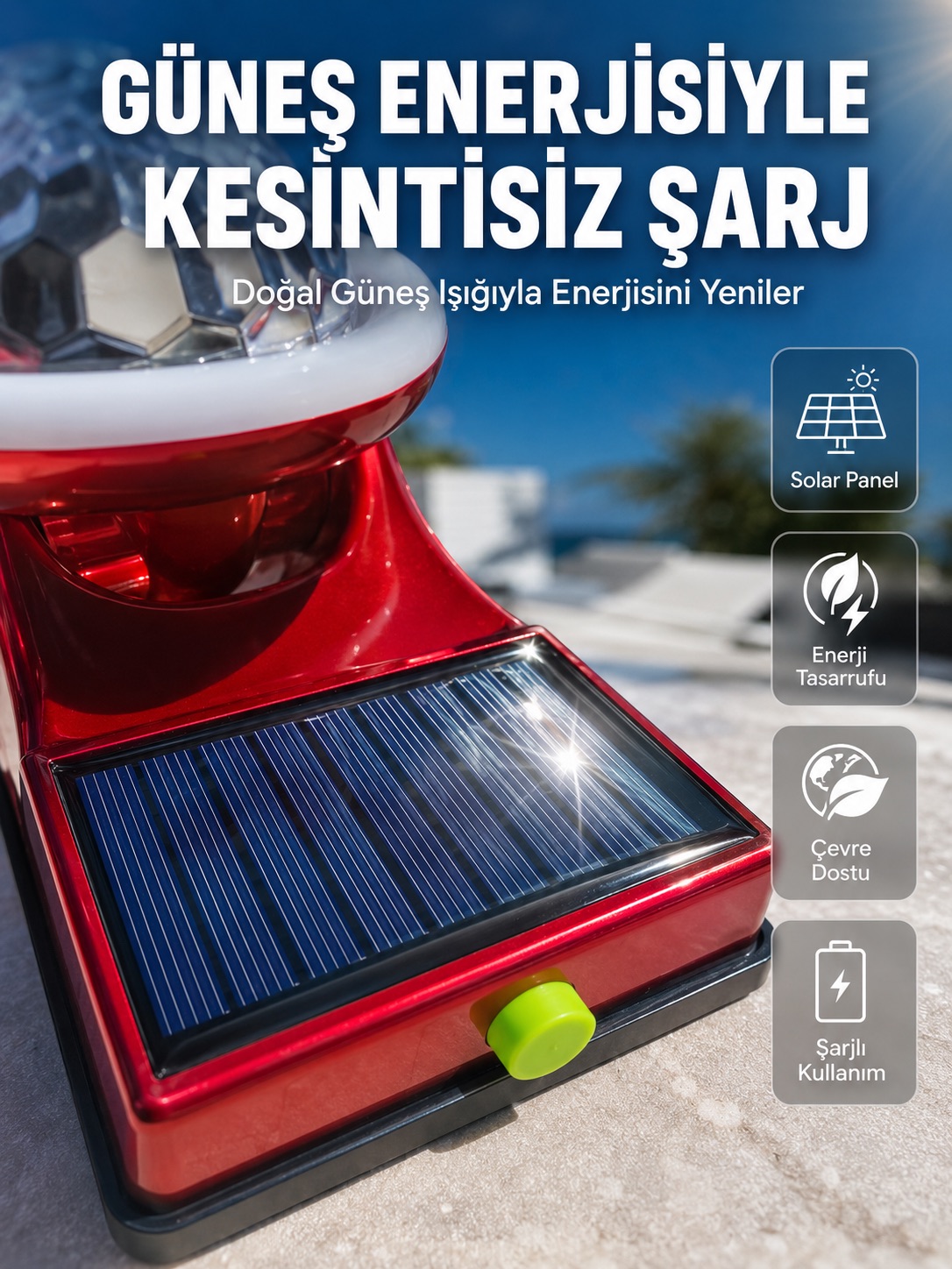 Taşınabilir Solar LED Parti Lambası USB Şarjlı Renkli Dekoratif Aydınlatma - Lisinya Taşınabilir Solar LED Parti Lambası USB Şarjlı Renkli Dekoratif Aydınlatma - Lisinya