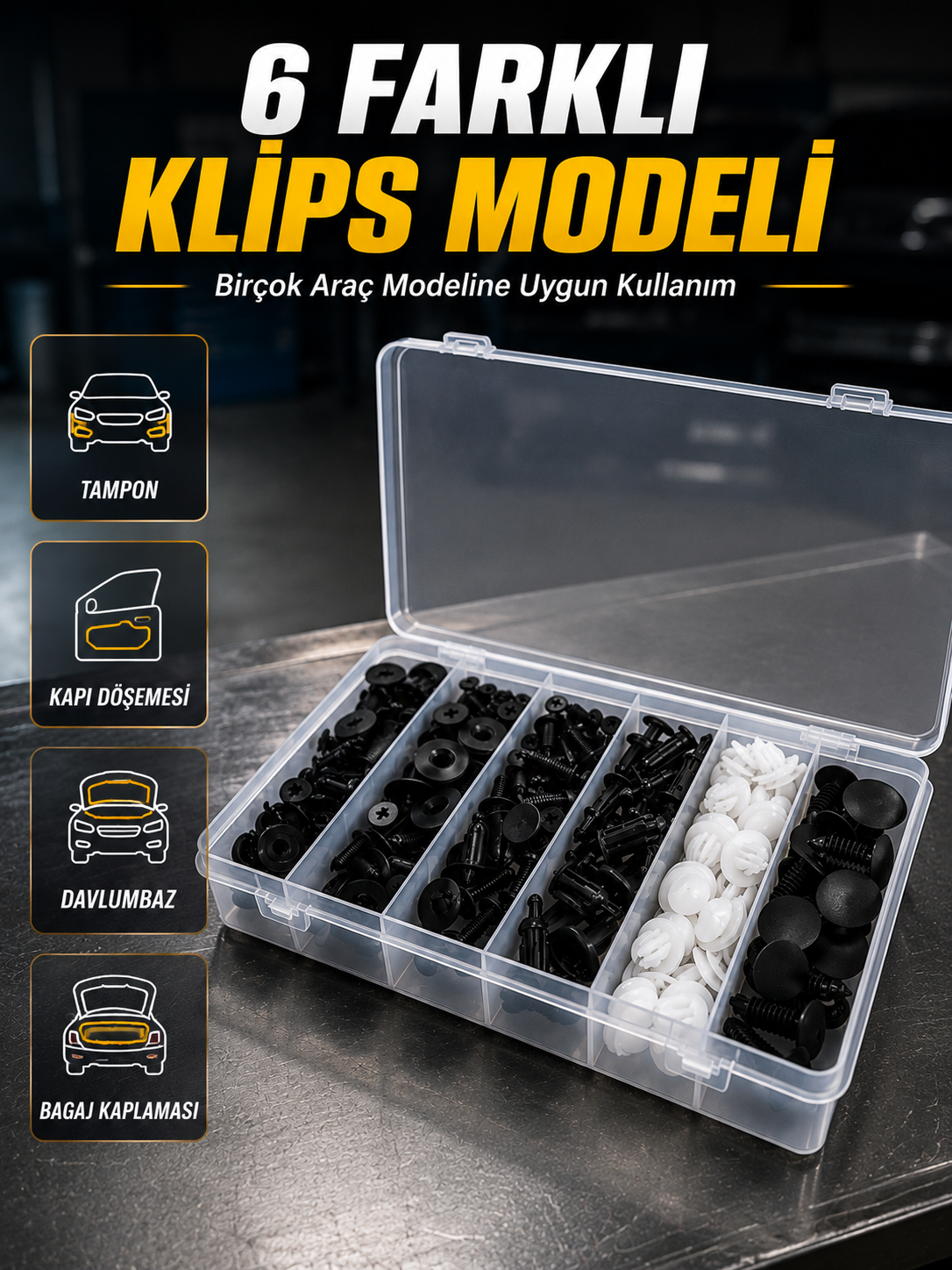 Otomotiv Plastik Klips Seti | Kaporta, Çamurluk, Davlumbaz ve İç Trim Klipsleri - Lisinya Otomotiv Plastik Klips Seti | Kaporta, Çamurluk, Davlumbaz ve İç Trim Klipsleri - Lisinya