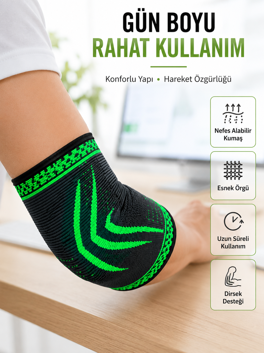 Fitness Dirsekliği Kompresyonlu Dirsek Destekliği Tenisçi Dirseği Spor Koruyucu - Lisinya Fitness Dirsekliği Kompresyonlu Dirsek Destekliği Tenisçi Dirseği Spor Koruyucu - Lisinya