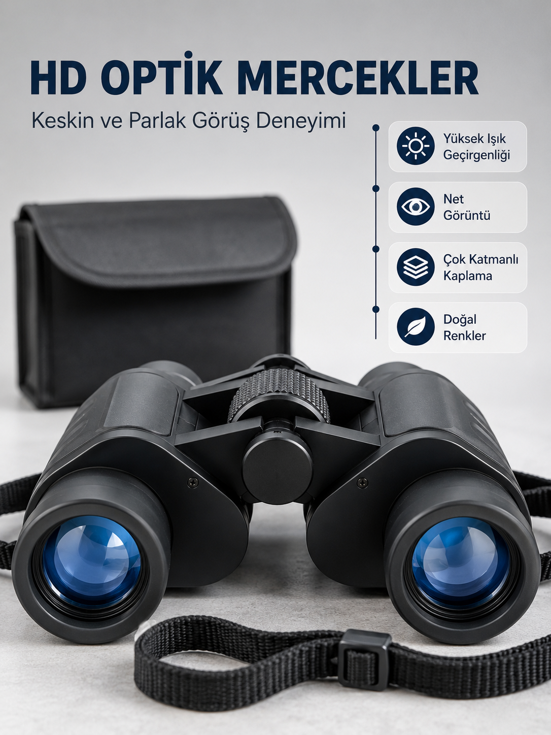 Profesyonel El Dürbünü 20x Yakınlaştırma Doğa Gözlem ve Seyahat İçin İdeal - Lisinya
