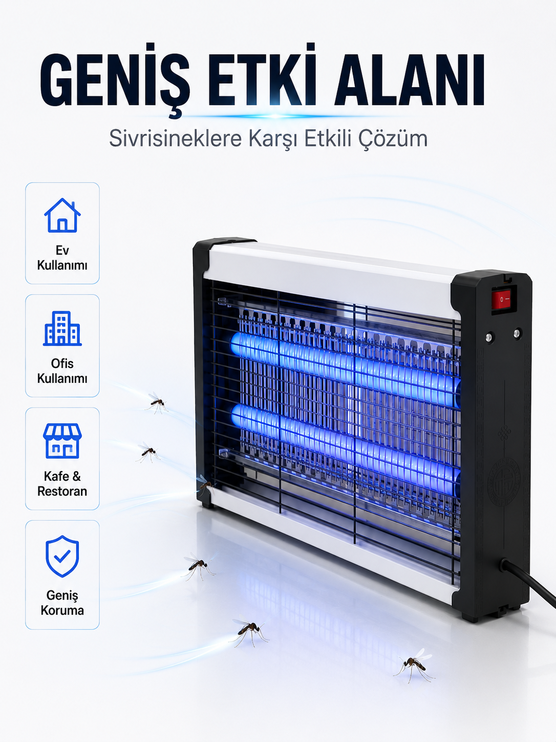 10W UV Haşere Kontrol Cihazı – Sessiz Çalışan Elektrikli Sinek Öldürücü Lamba - Lisinya 10W UV Haşere Kontrol Cihazı – Sessiz Çalışan Elektrikli Sinek Öldürücü Lamba - Lisinya