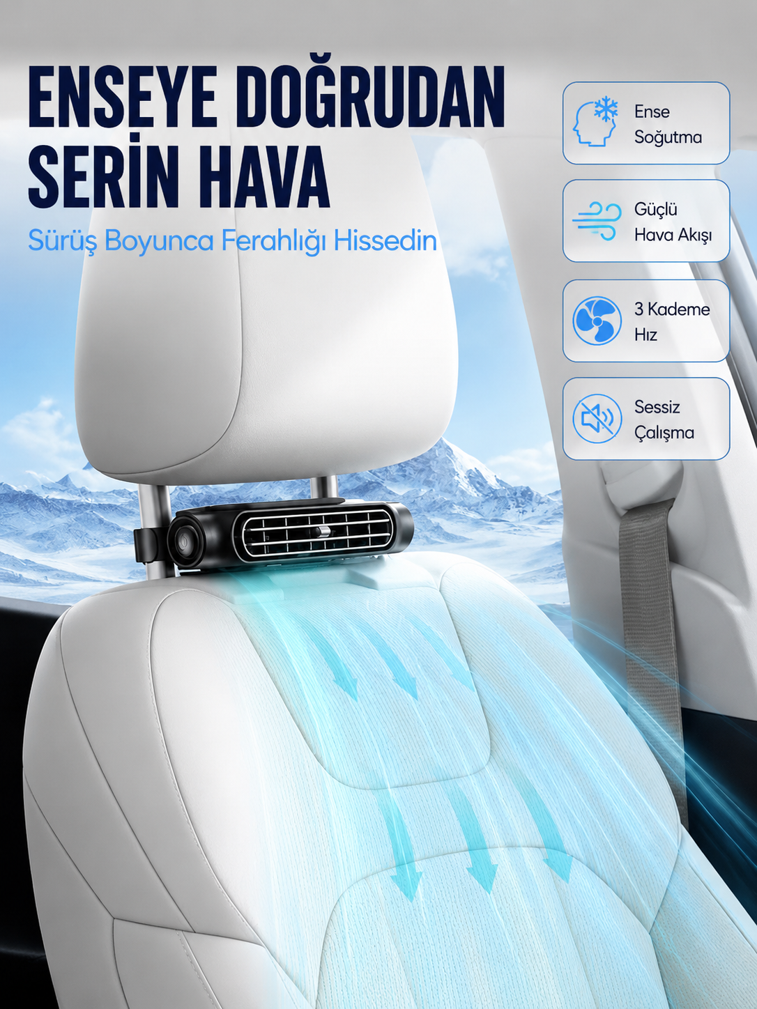 Araç İçi Boyun Serinletme Fanı USB-C Şarjlı Güçlü Hava Akışlı Soğutucu - Lisinya Araç İçi Boyun Serinletme Fanı USB-C Şarjlı Güçlü Hava Akışlı Soğutucu - Lisinya