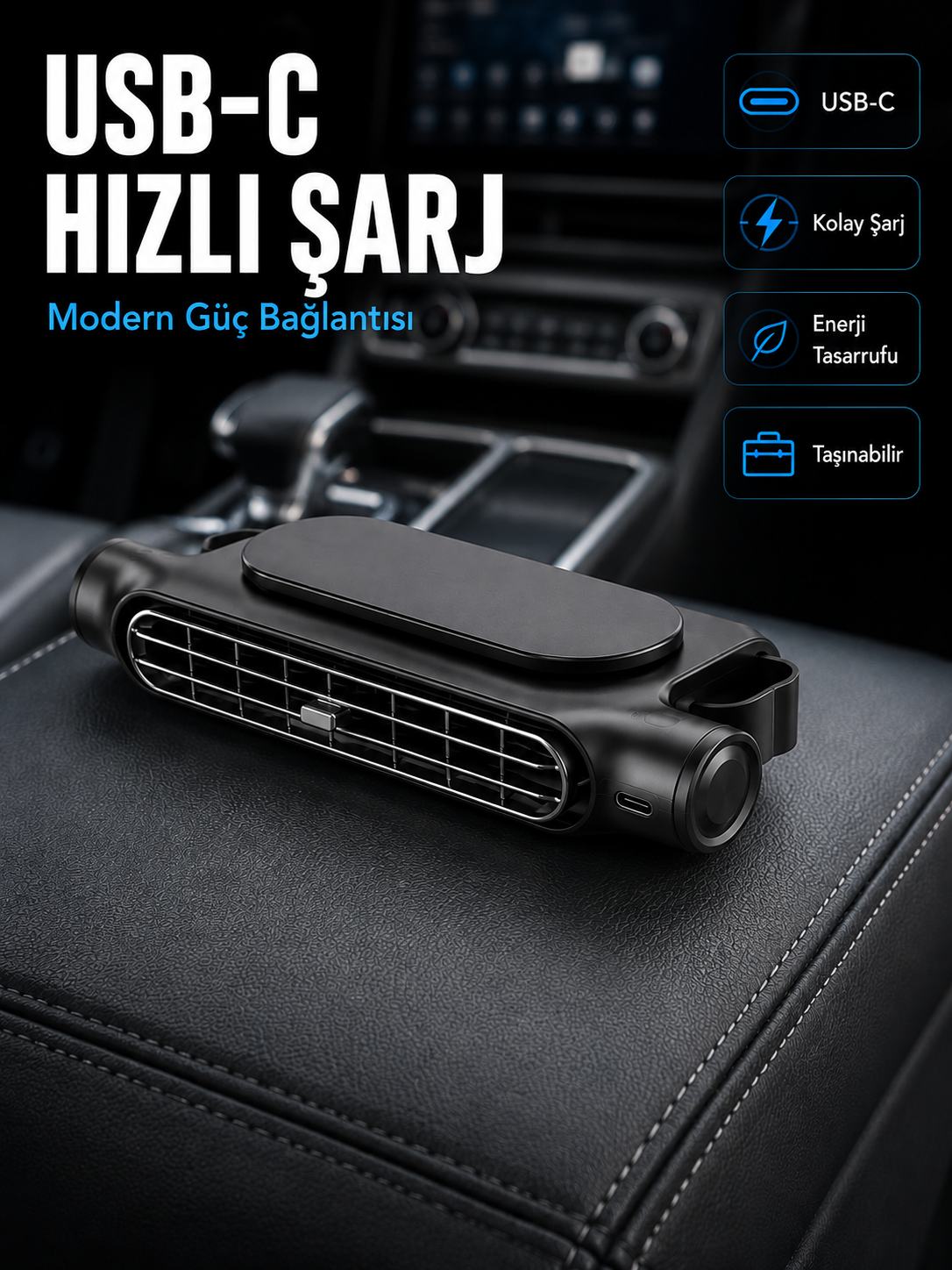 Otomobil Koltuk Başlığı Fanı Güçlü Turbo Hava Akışı Sunan Araç İçi Soğutucu - Lisinya Otomobil Koltuk Başlığı Fanı Güçlü Turbo Hava Akışı Sunan Araç İçi Soğutucu - Lisinya