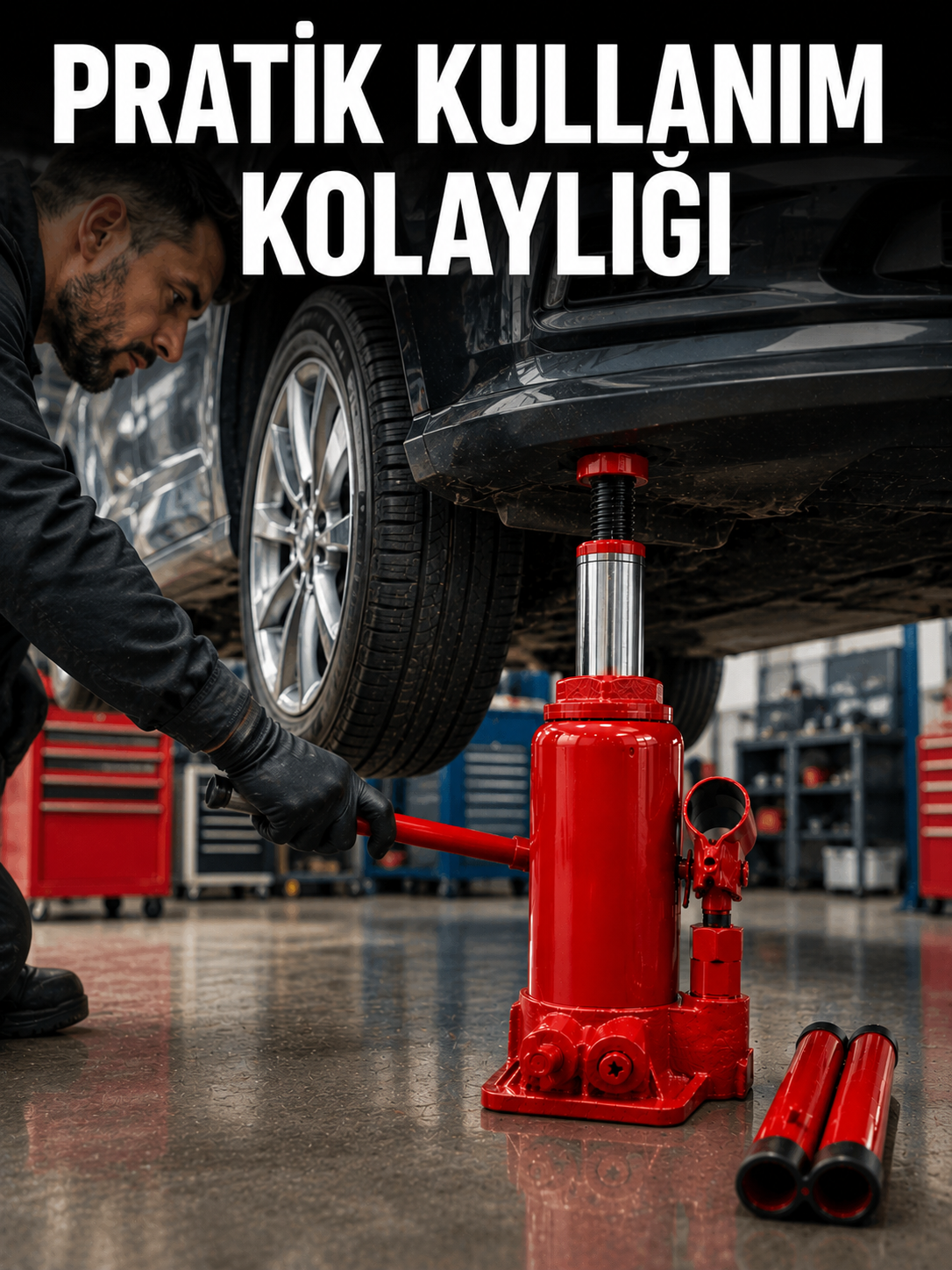 Sağlam Taban Yapılı Güvenilir Hidrolik Şişe Kriko - Lisinya