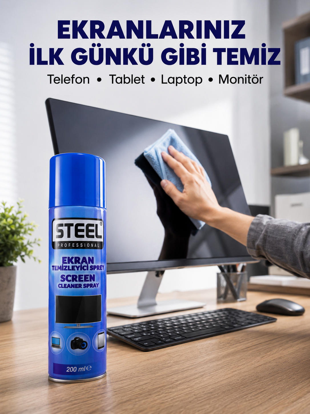 LCD, LED ve Telefon Ekranları İçin Ekran Temizleyici Sprey - Lisinya LCD, LED ve Telefon Ekranları İçin Ekran Temizleyici Sprey - Lisinya